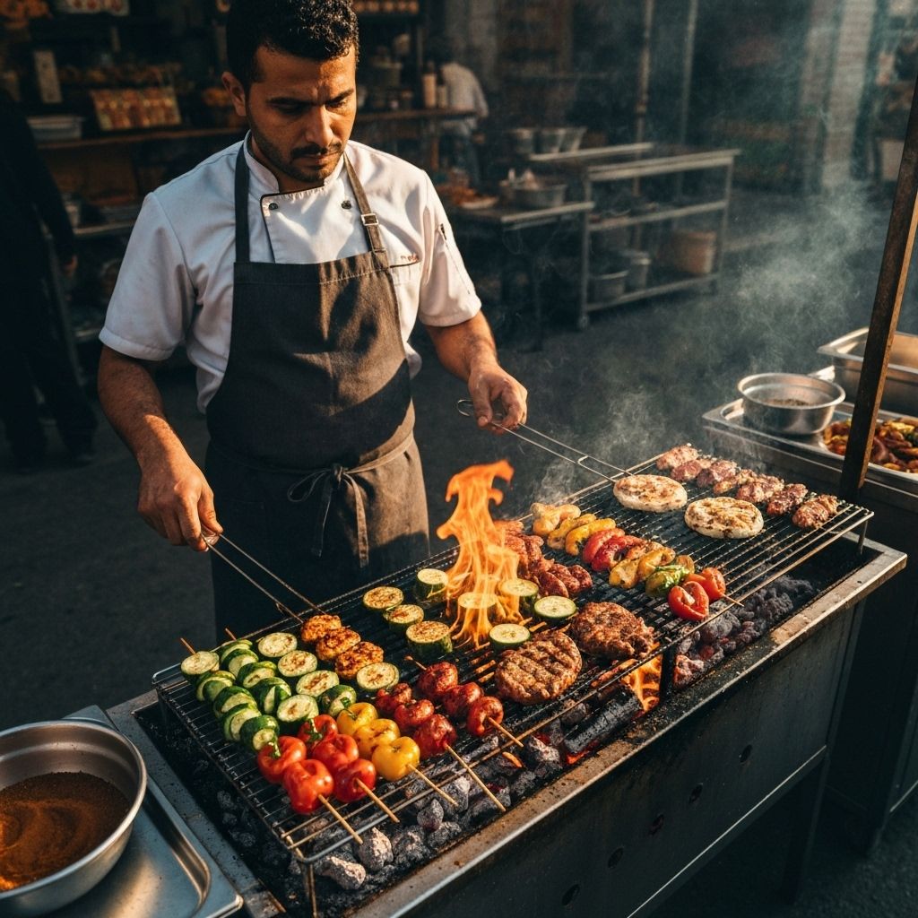 Chef preparing fusion cuisine